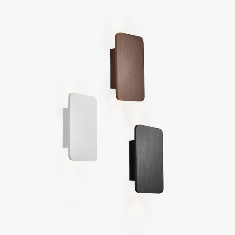 LED Rectangular Wall Sconce Light with Bi-Directional Uplight Downlight and Brushed Metal Finish - Image 10