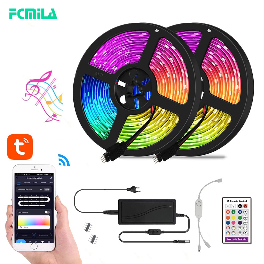 LED Strip Lights Rgb Color Changing with Remote and App Control Garage - Image 4