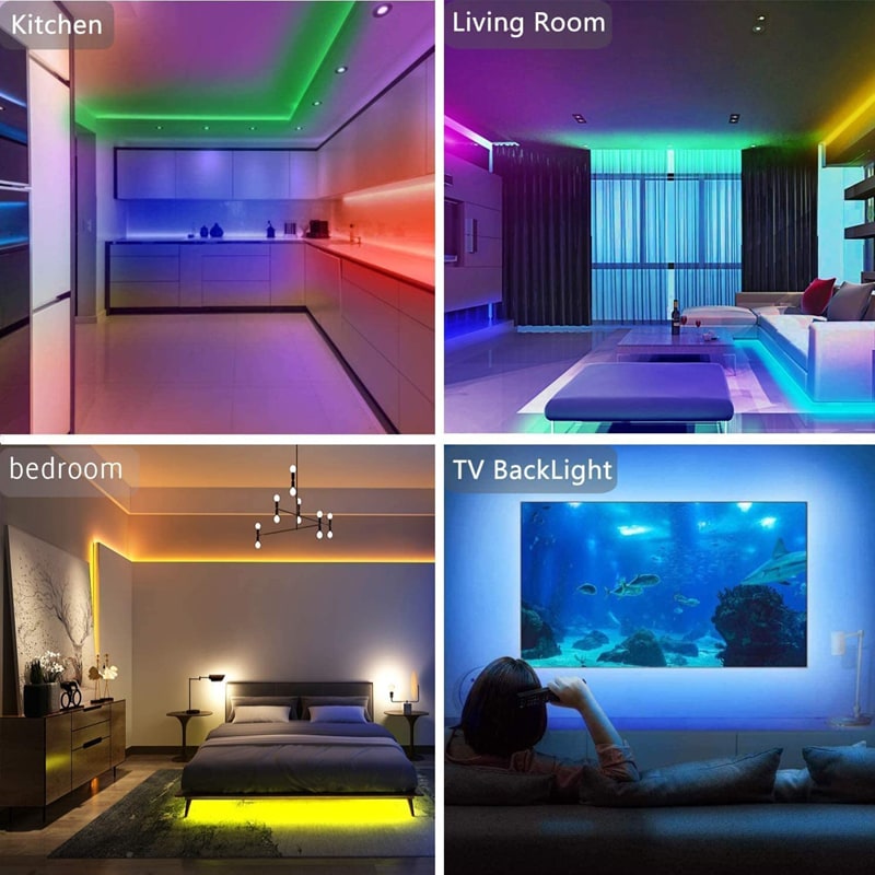 LED Strip Lights Rgb with Remote Control for Christmas Decoration and Under Cabinet Lighting - Image 2