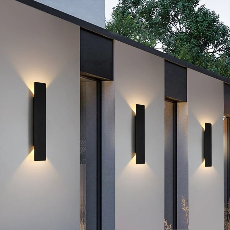 LED Wall Sconce with Up and Down Outdoor Lighting and Slim Rectangular Design - Image 4