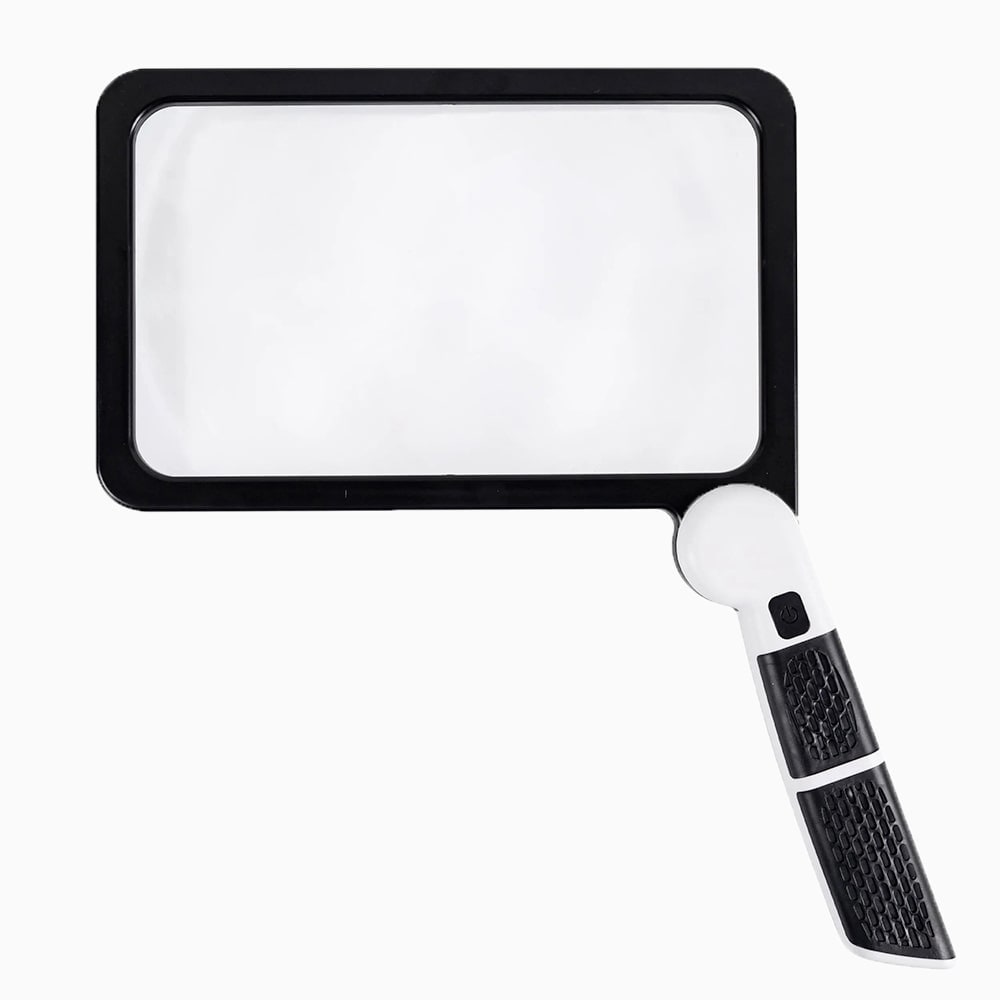 Lighted Magnifying Glass LED Foldable Rectangular Non Slip With Lights - Image 1