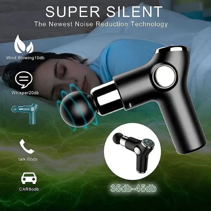 Lightweight Portable Handheld Compact Massage Gun Rechargeable Digital Screen Wireless - Image 4
