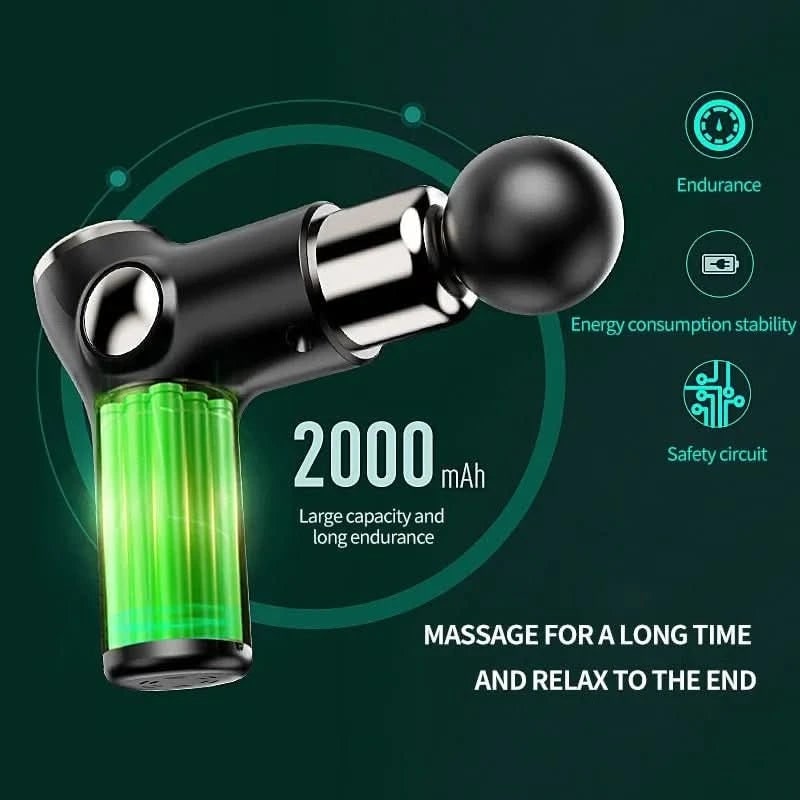 Lightweight Portable Handheld Compact Massage Gun Rechargeable Digital Screen Wireless - Image 7