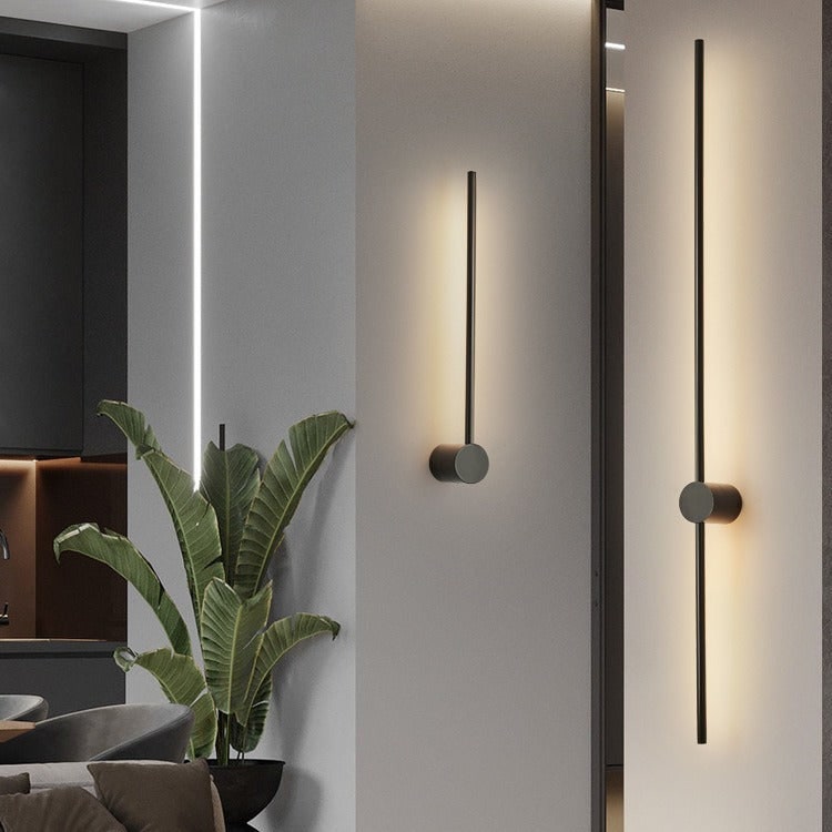 Linear Wall Sconce Modern LED Warm White Indirect Backlit Metal Minimalist Matte Black - Image 4