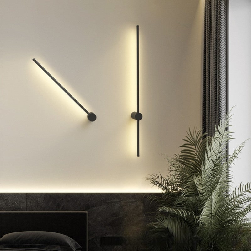 Linear Wall Sconce Modern LED Warm White Indirect Backlit Metal Minimalist Matte Black - Image 5