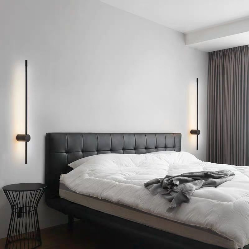 Linear Wall Sconce Modern LED Warm White Indirect Backlit Metal Minimalist Matte Black - Image 8