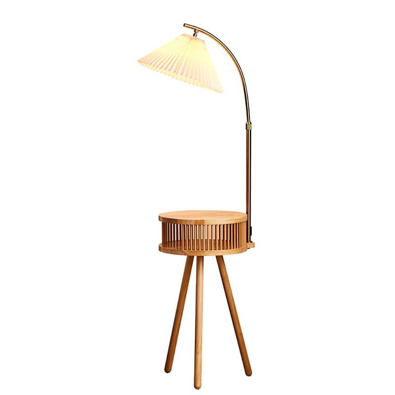 Living Room Floor Lamp Arc Floor Lamp Wooden Adjustable - Image 13