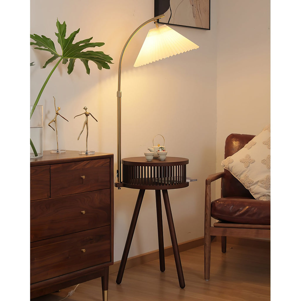 Living Room Floor Lamp Arc Floor Lamp Wooden Adjustable - Image 4