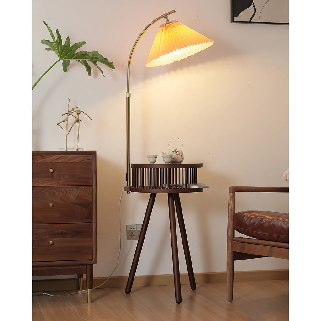 Living Room Floor Lamp Arc Floor Lamp Wooden Adjustable - Image 6