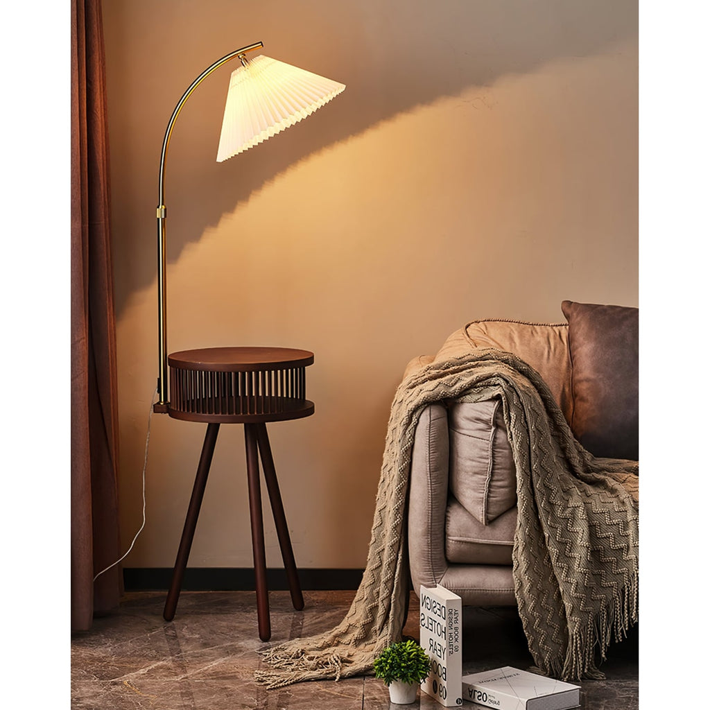 Living Room Floor Lamp Arc Floor Lamp Wooden Adjustable - Image 7
