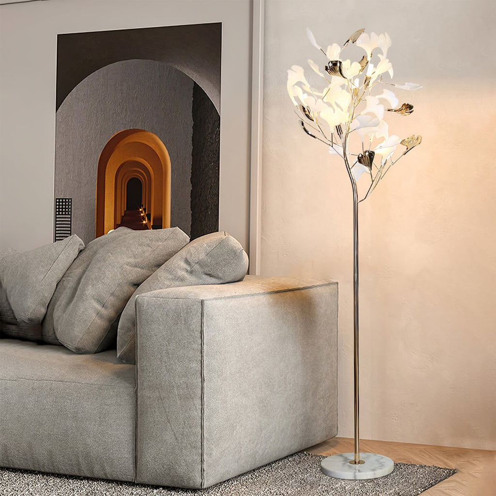 Living Room Floor Lamp Modern Floor Lamp Floral Design Decorative - Image 2