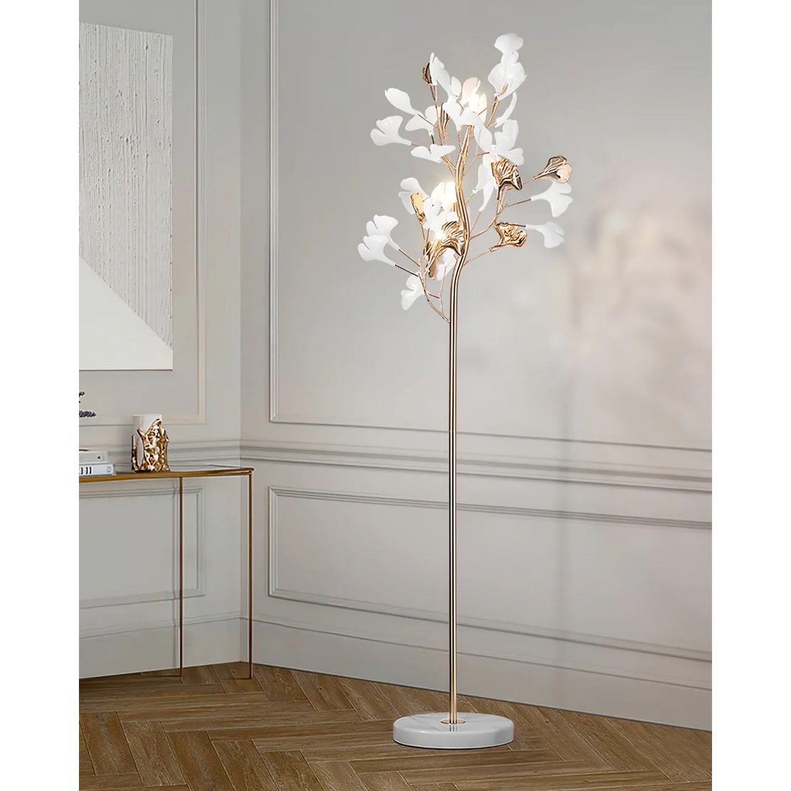 Living Room Floor Lamp Modern Floor Lamp Floral Design Decorative - Image 3