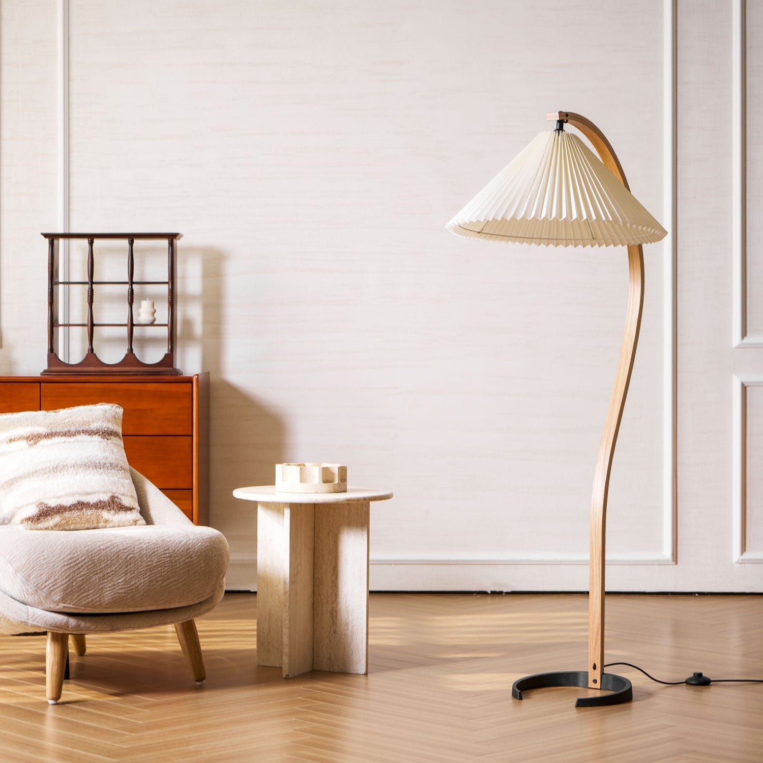 Living Room Floor Lamp Modern Floor Lamp Wooden Decorative - Image 17