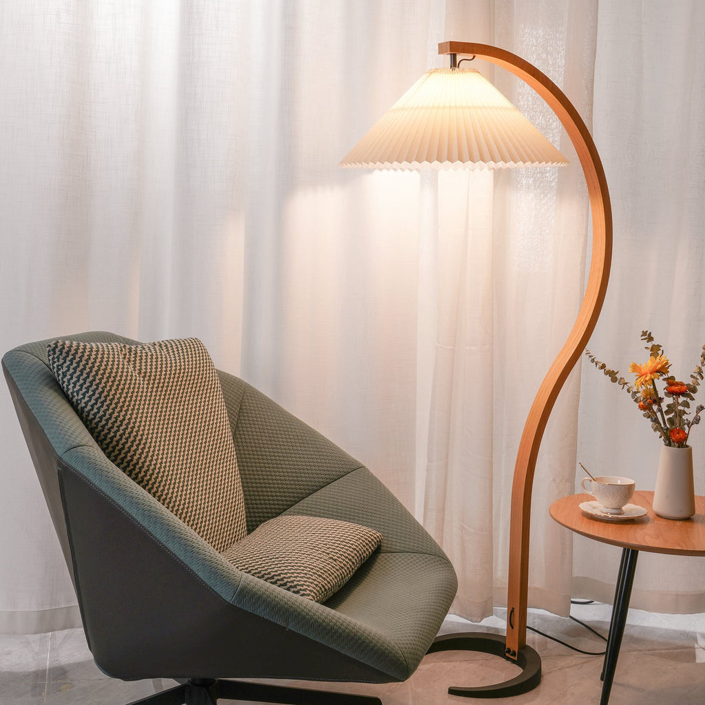 Living Room Floor Lamp Modern Floor Lamp Wooden Decorative - Image 5