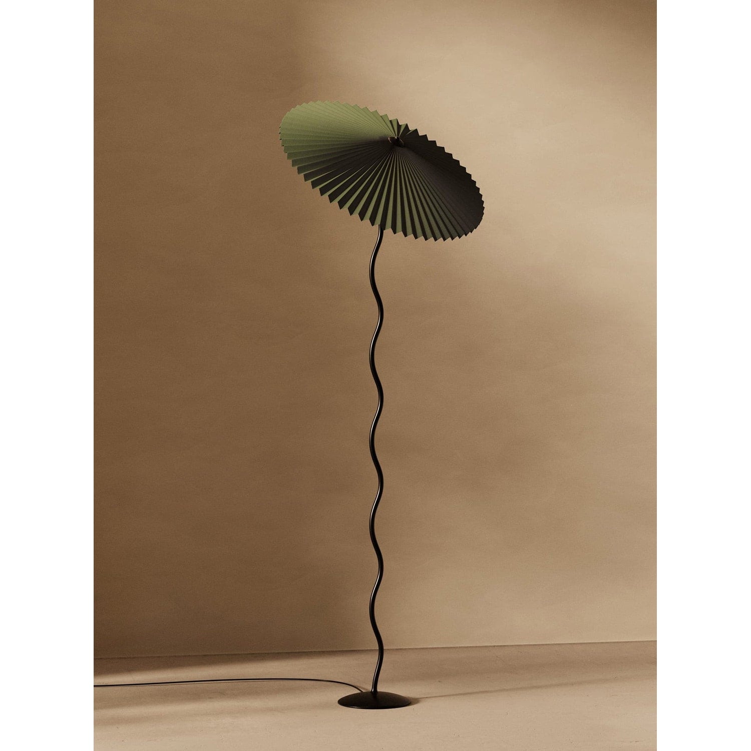 Living Room Floor Lamp Modern Floor Lamp Wooden Pleated Wooden Base - Image 10