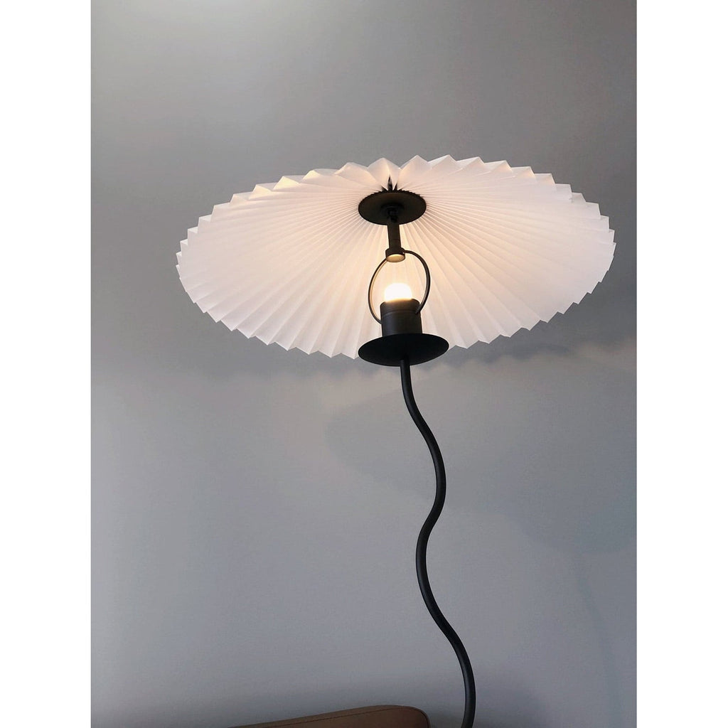 Living Room Floor Lamp Modern Floor Lamp Wooden Pleated Wooden Base - Image 14