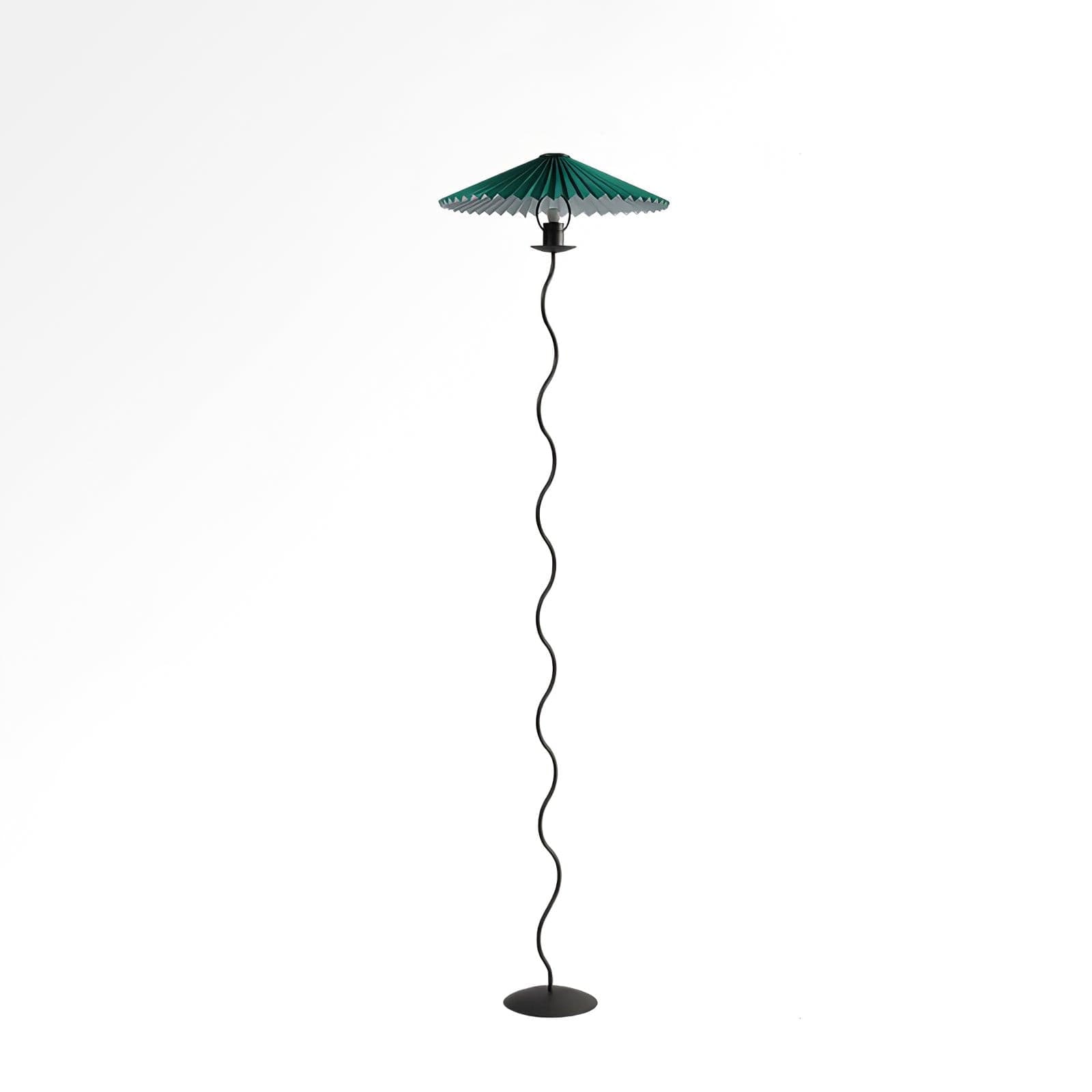 Living Room Floor Lamp Modern Floor Lamp Wooden Pleated Wooden Base - Image 21