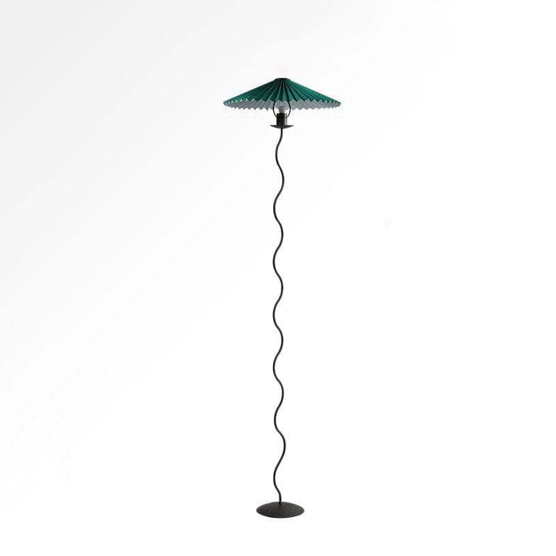 Living Room Floor Lamp Modern Floor Lamp Wooden Pleated Wooden Base - Image 22