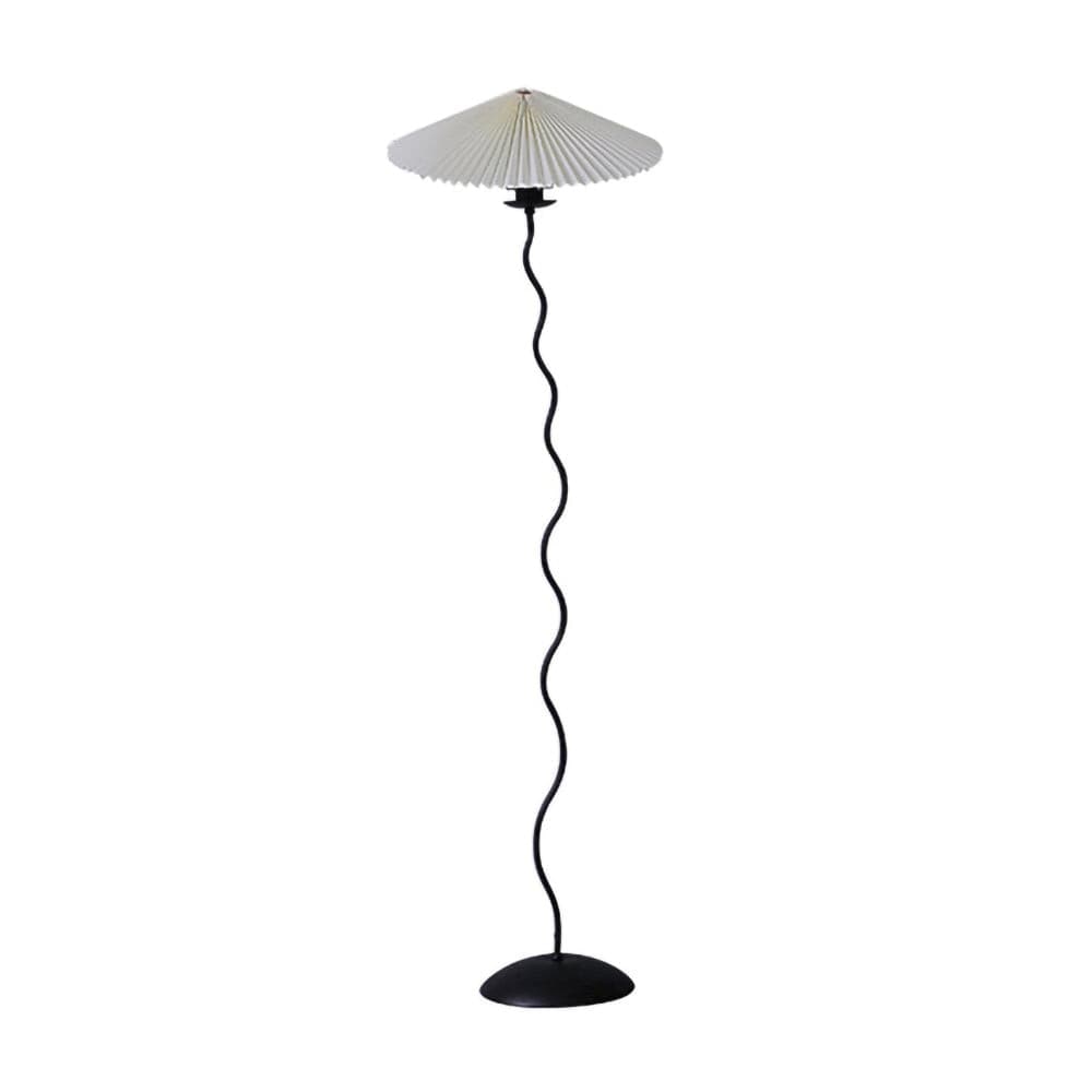 Living Room Floor Lamp Modern Floor Lamp Wooden Pleated Wooden Base - Image 27