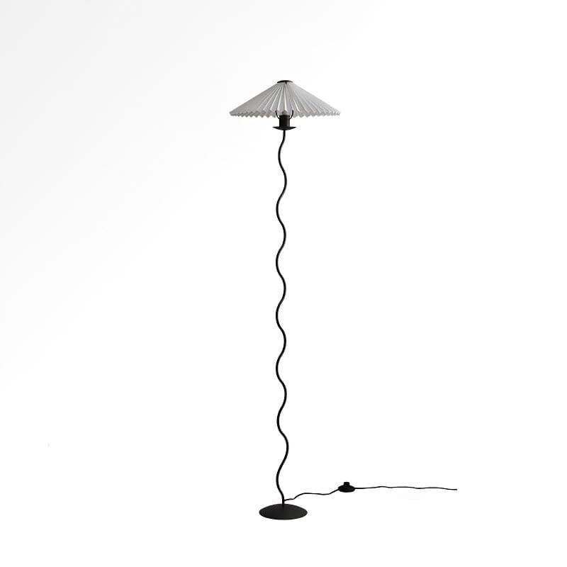 Living Room Floor Lamp Modern Floor Lamp Wooden Pleated Wooden Base - Image 28