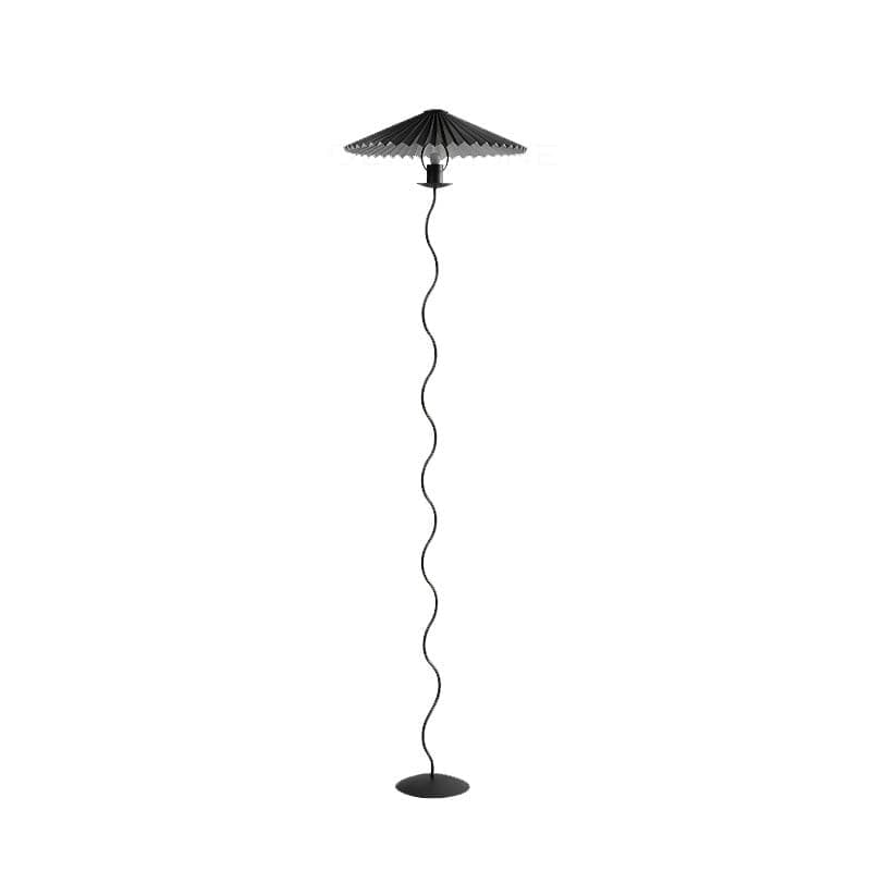 Living Room Floor Lamp Modern Floor Lamp Wooden Pleated Wooden Base - Image 29