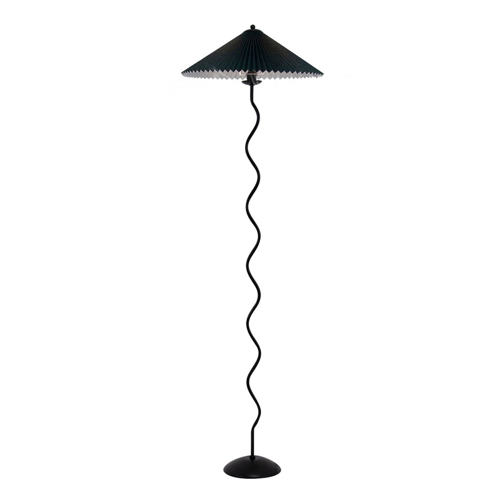 Living Room Floor Lamp Modern Floor Lamp Wooden Pleated Wooden Base - Image 34