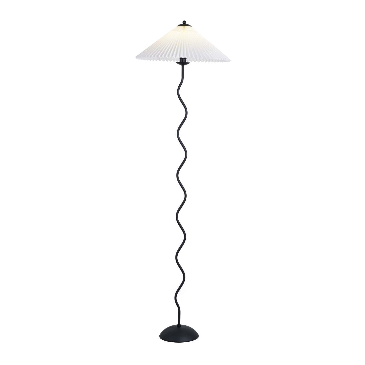 Living Room Floor Lamp Modern Floor Lamp Wooden Pleated Wooden Base - Image 36