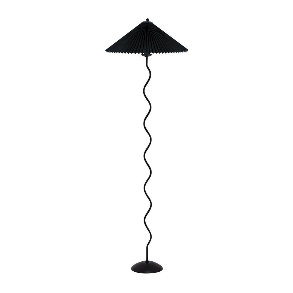 Living Room Floor Lamp Modern Floor Lamp Wooden Pleated Wooden Base - Image 39