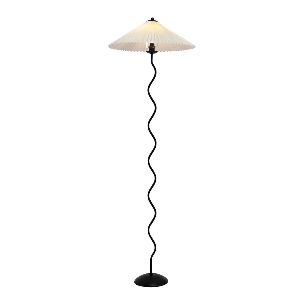 Living Room Floor Lamp Modern Floor Lamp Wooden Pleated Wooden Base - Image 40
