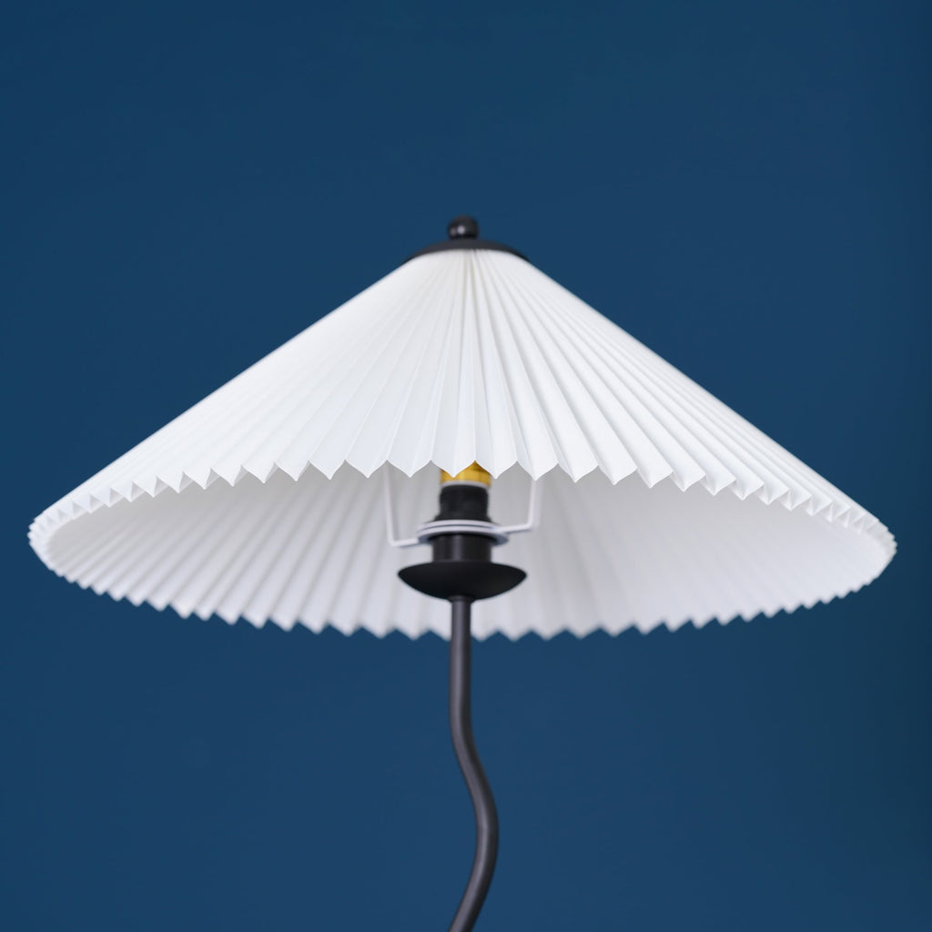 Living Room Floor Lamp Modern Floor Lamp Wooden Pleated Wooden Base - Image 7