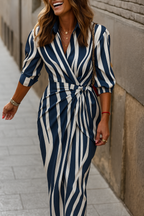 Wrap Collar Summer Dress – Elegant Fit, Modern Style & Effortless Comfort