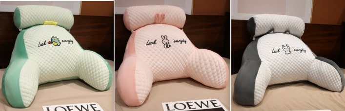Lumbar Support Reading Pillow for Bed with Backrest Armrests and Detachable Neck Roll - Image 22