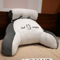 Lumbar Support Reading Pillow for Bed with Backrest Armrests and Detachable Neck Roll - Image 6