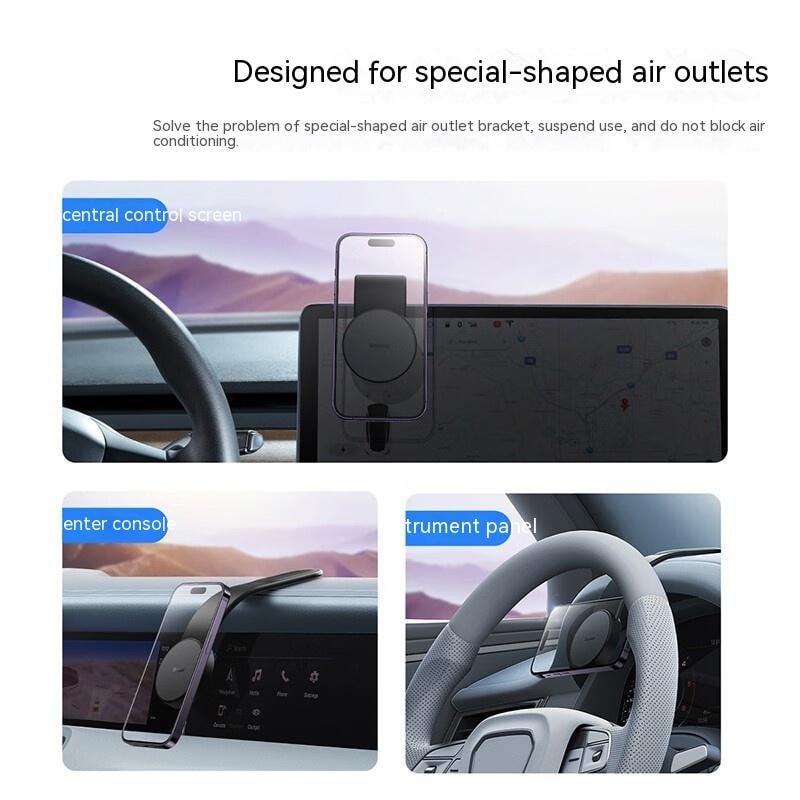 Magnetic Car Phone Holder and Mount with Bendable Arm and Adhesive Dashboard Base - Image 2