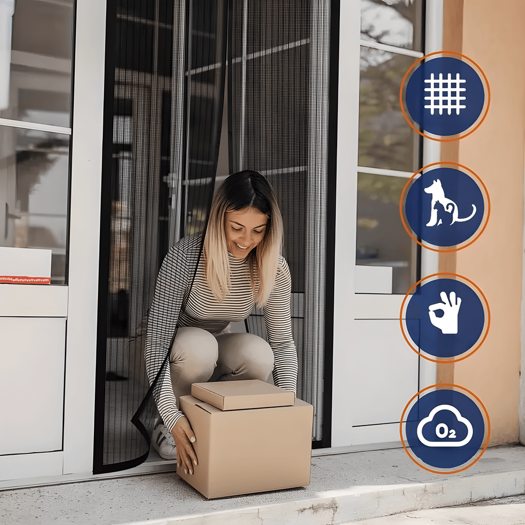 Magnetic Screen Door with Self-Closing Mesh and Pet-Friendly Design - Image 5