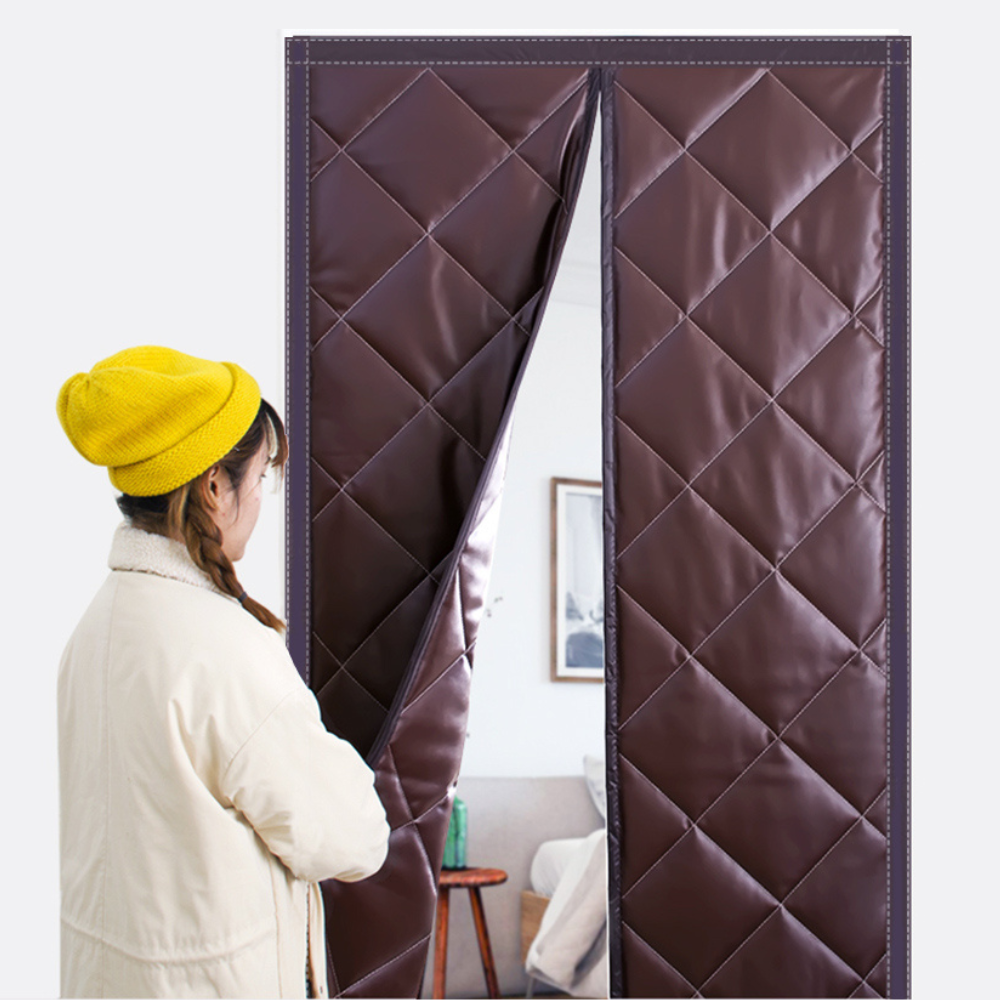 Magnetic Thermal Insulated Door Curtain with Quilted Panels for Patio Sliding - Image 2