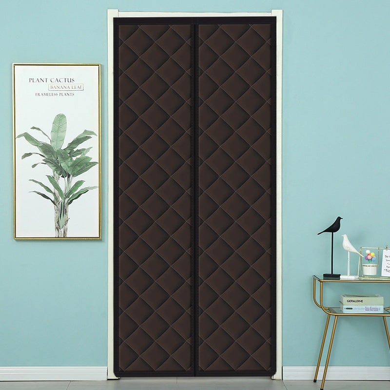 Magnetic Thermal Insulated Door Curtain with Quilted Panels for Patio Sliding - Image 5