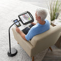 Magnifying Floor Lamp with Swing Arm Gooseneck Adjustable LED and Flexible Base Torchiere - Image 1