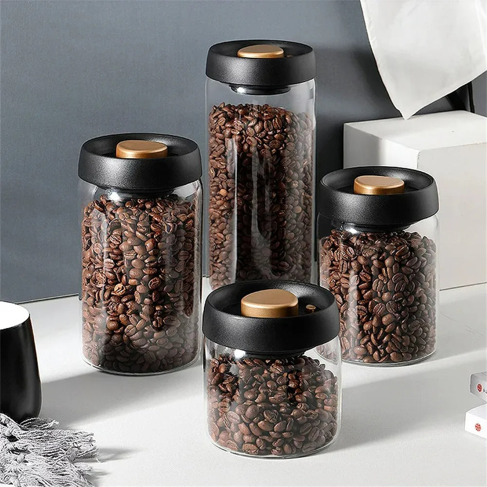 Airtight Coffee Bean Storage Container for Freshness – Sealed Canister for Home Brewing, Kitchen Storage and Daily Coffee Use
