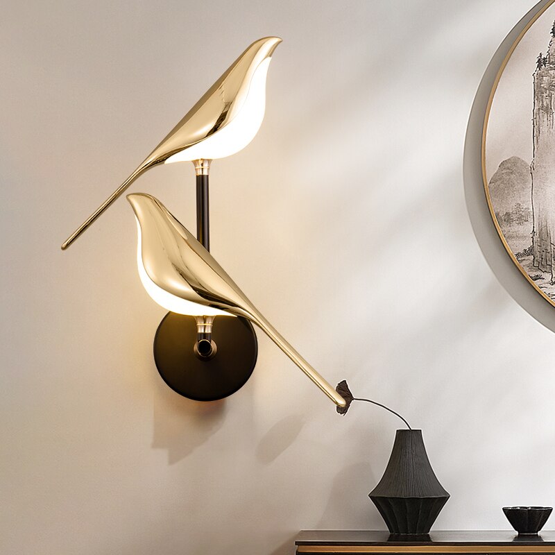Bird-Inspired Wall Lamp for Modern Home Decor – Contemporary LED Wall Lighting for Living Room, Bedroom and Hallway