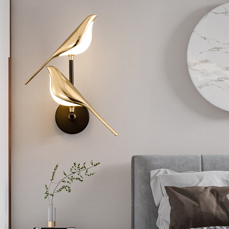 Bird-Inspired Wall Lamp for Modern Home Decor – Contemporary LED Wall Lighting for Living Room, Bedroom and Hallway