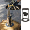 Manual Log Splitter Firewood Kindling with Cast Iron Safety Ring and Mallet - Image 1