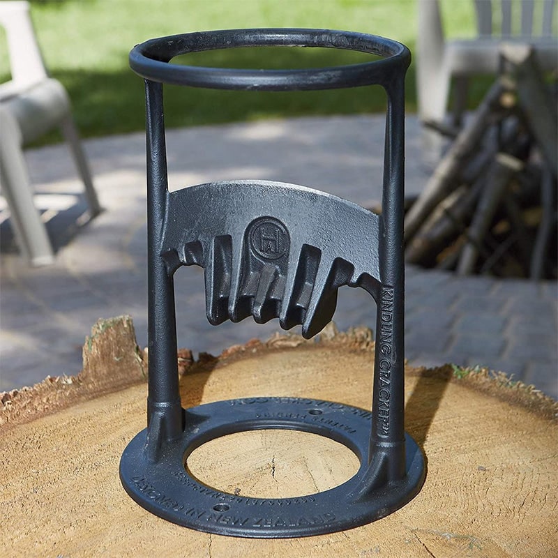 Manual Log Splitter Firewood Kindling with Cast Iron Safety Ring and Mallet - Image 7