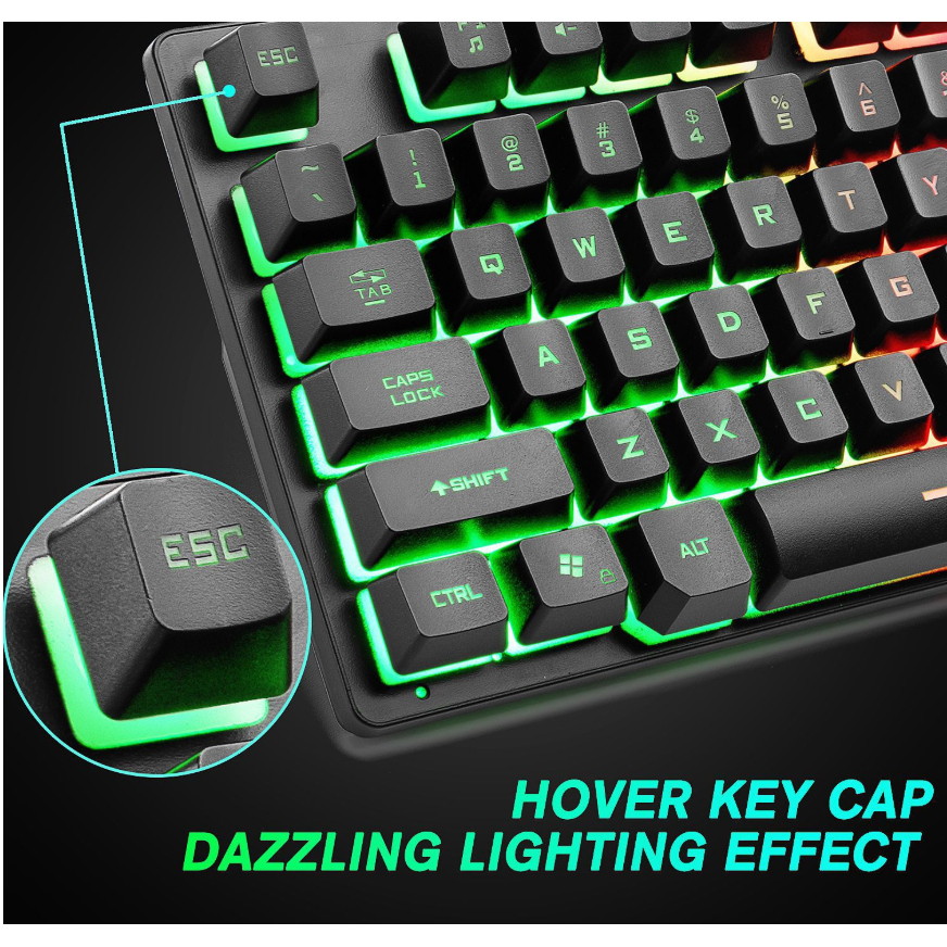 Mechanical Gaming Keyboard Compact 87-Key Tenkeyless Wired Rgb - Image 1