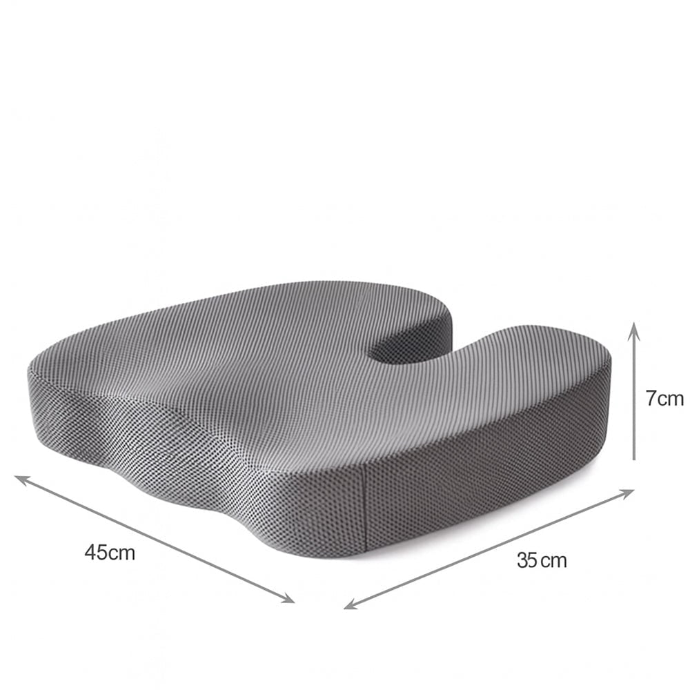 Memory Foam Seat Cushion Ergonomic Car Gel U Shaped Mesh Coccyx - Image 7
