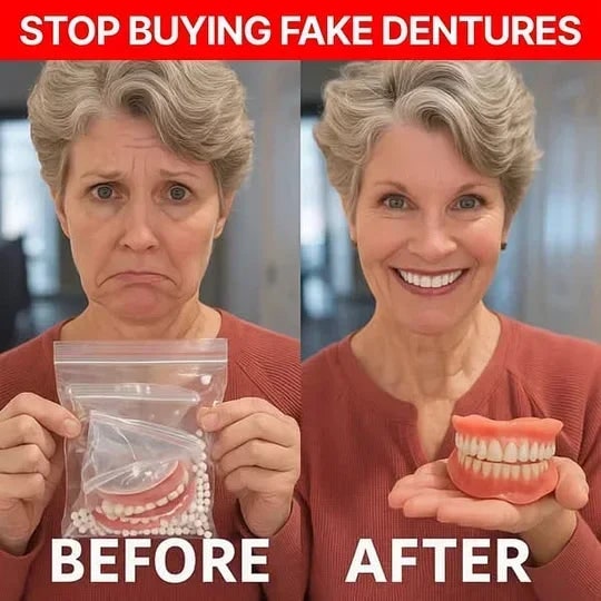Men's Affordable Dental Implants and Dentures with Flexible Cushion Grip and Storage Case - Image 4