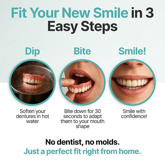 Men's Affordable Dental Implants and Dentures with Flexible Cushion Grip and Storage Case - Image 7