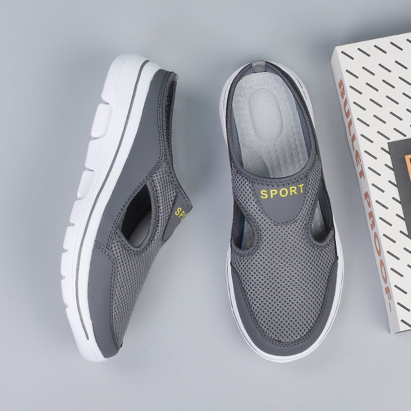 Men's Backless Mesh Sneakers with Padded Collar and Flexible Sole - Image 10