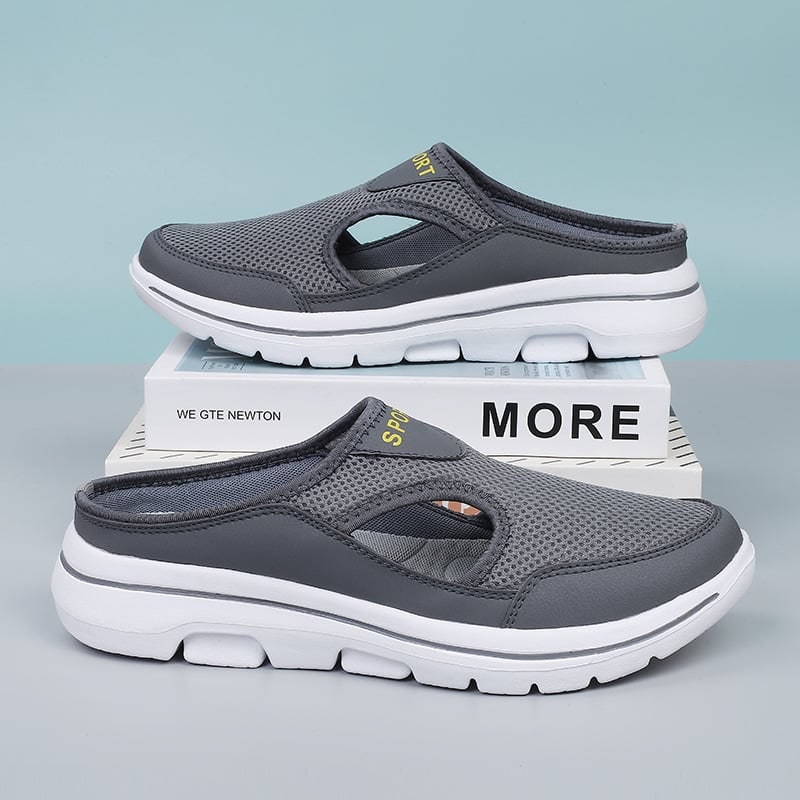 Men's Backless Mesh Sneakers with Padded Collar and Flexible Sole - Image 2