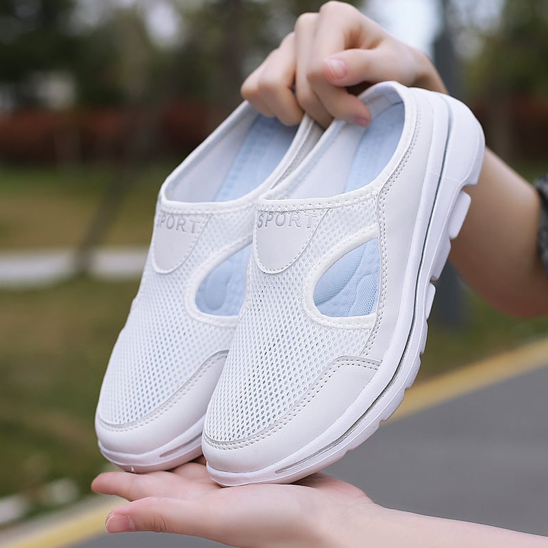 Men's Backless Mesh Sneakers with Padded Collar and Flexible Sole - Image 3